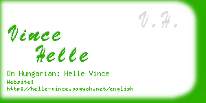 vince helle business card